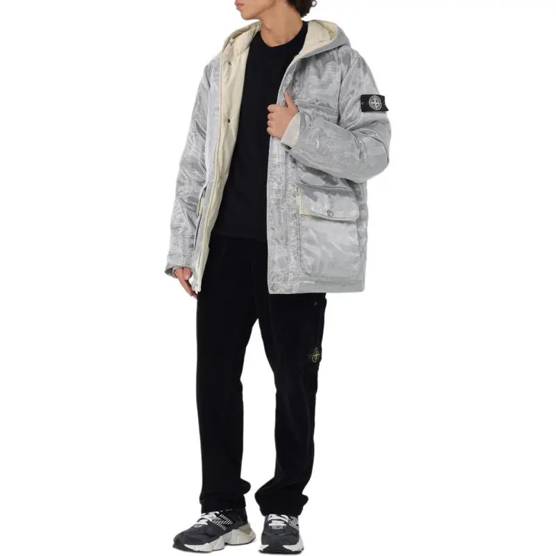 STONE ISLAND Moire effect Puffer Jacket-4