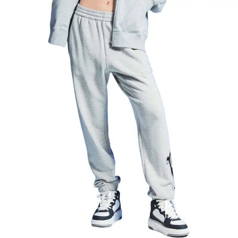 MLB Base Logo Casual Pants Unisex Gray-3