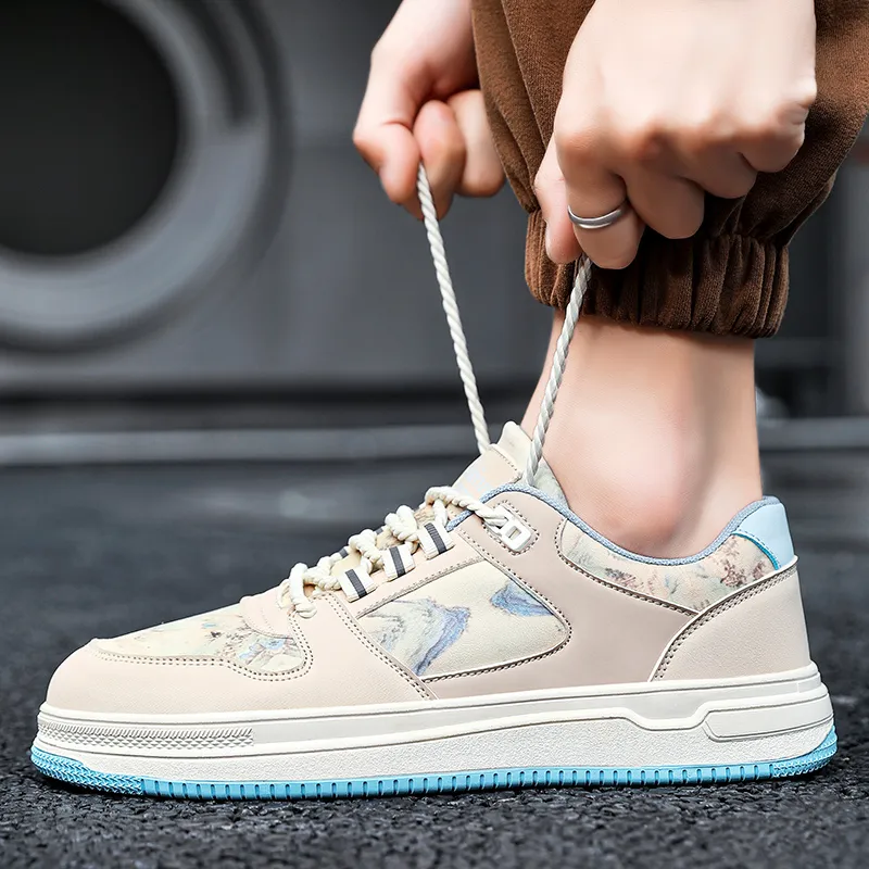 PLAY COBBLER Anti Slip Wear Resistant Low Top Skateboard Shoes Men's-4