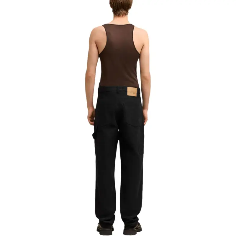 AMIPARIS Logo patch Straight leg Worker Trousers-3