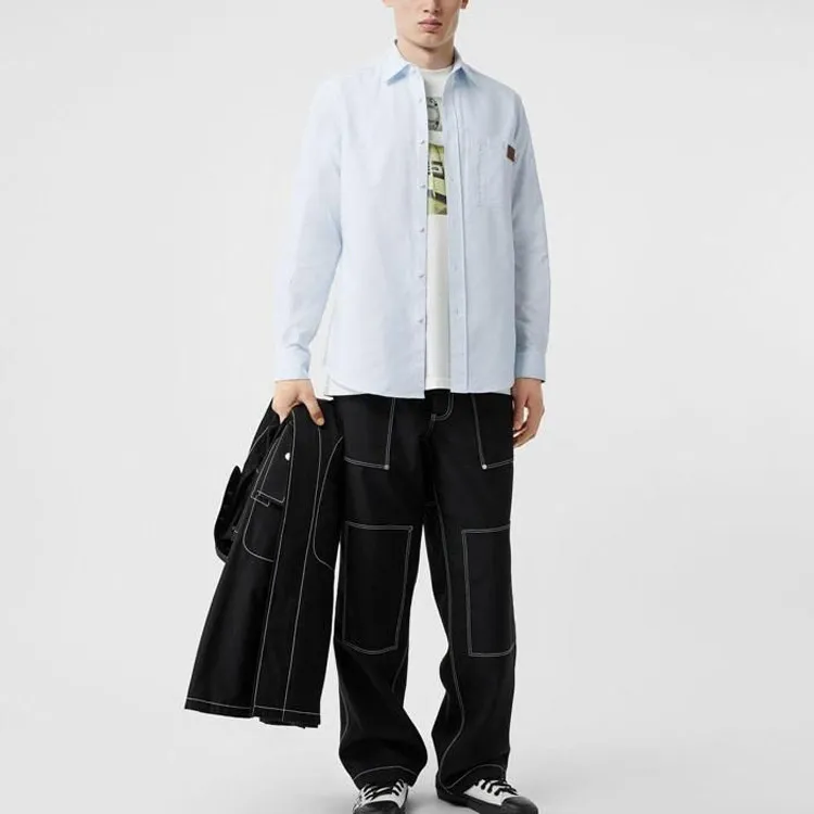 Burberry Shirt Men's Light Blue-3