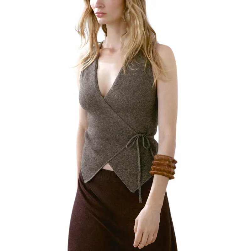 Massimo Dutti Tank Top Women's Brown-3