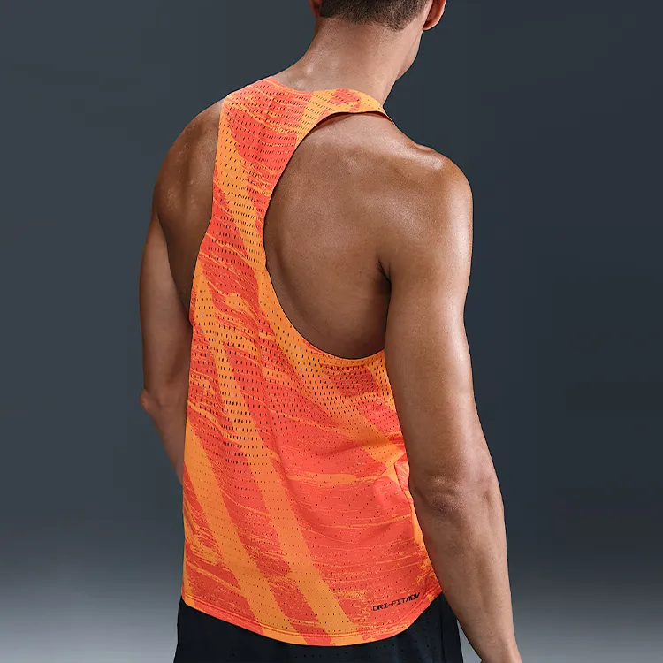 Nike AEROSWIFTDri FIT ADV Tank Top Men's Team Orange/White/Black-3