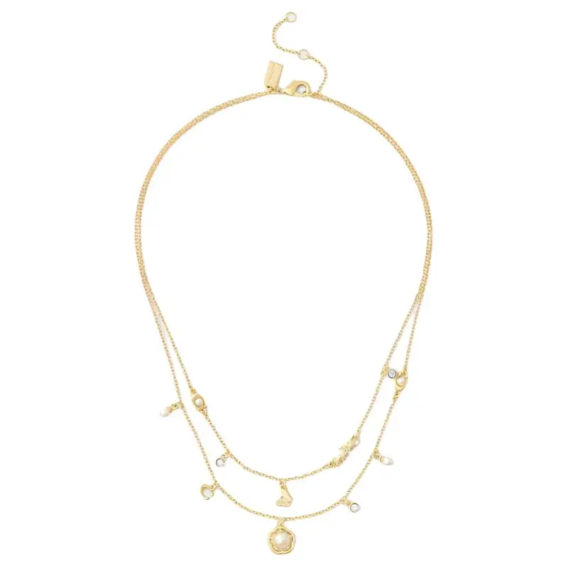 COACH Glass Necklaces Women's Gold-1