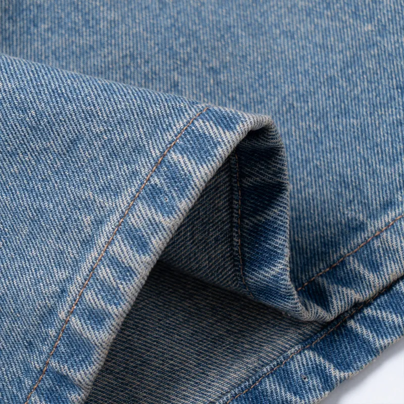 PRADA Triangle logo Denim Crop Top-8