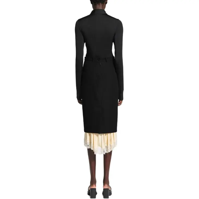 Balenciaga Casual Long Skirt Women's Black-3