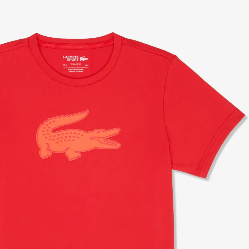 LACOSTE T Shirt Men's Red Yellow-2