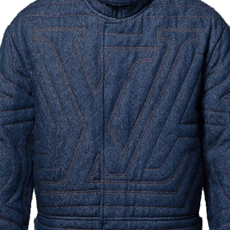 LOUIS VUITTON Quilted Denim Jacket-3