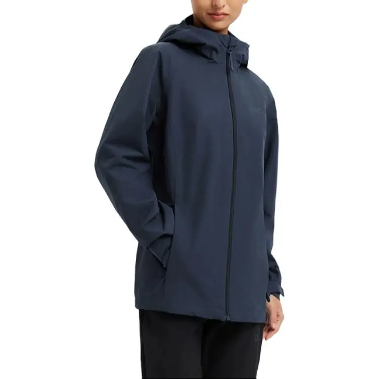 Jack Wolfskin Waterproof, Windproof, And Breathable Windbreaker Jacket Women's Royal Blue Europe Version-4