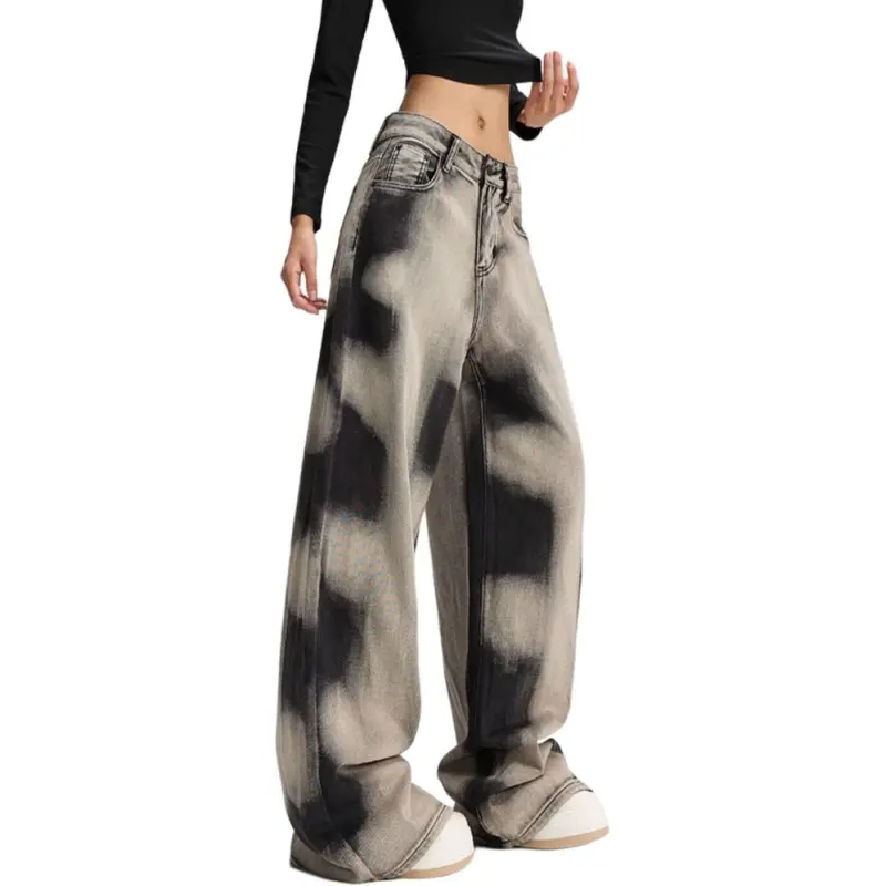 NHZN Jeans Unisex Black Gray-2