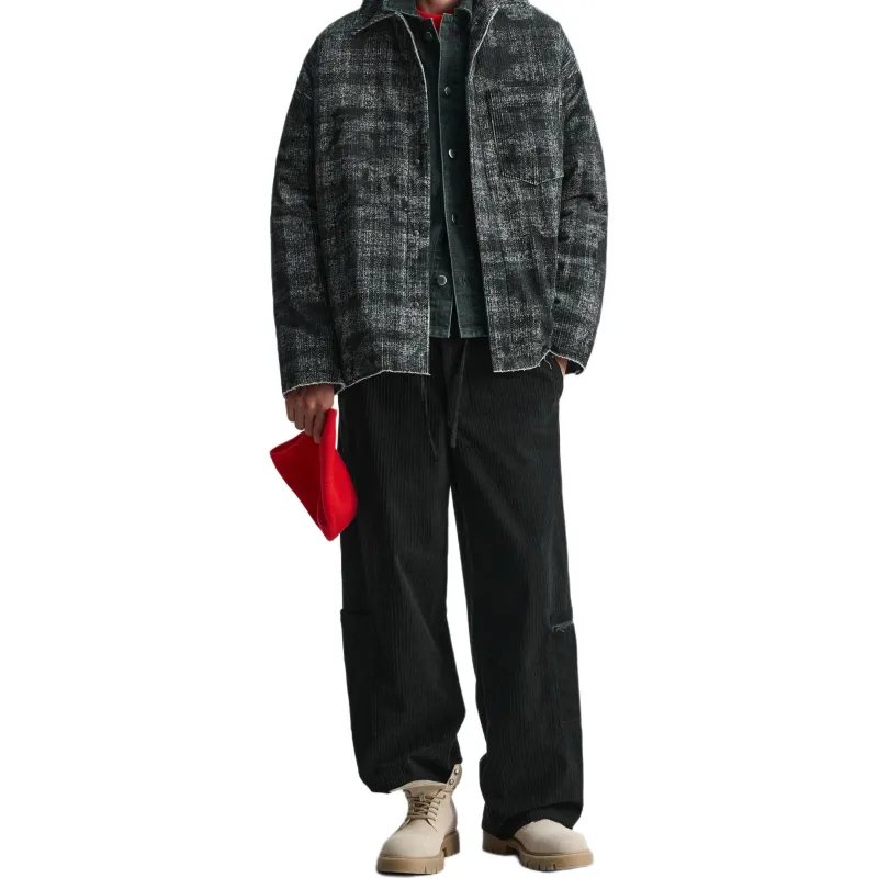 ZARA New Year Cargo Pants Men Black-5