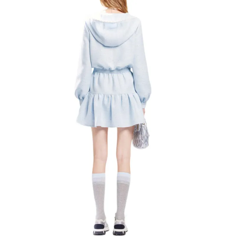 COCOON Long Sleeved Dress Women's Blue-1