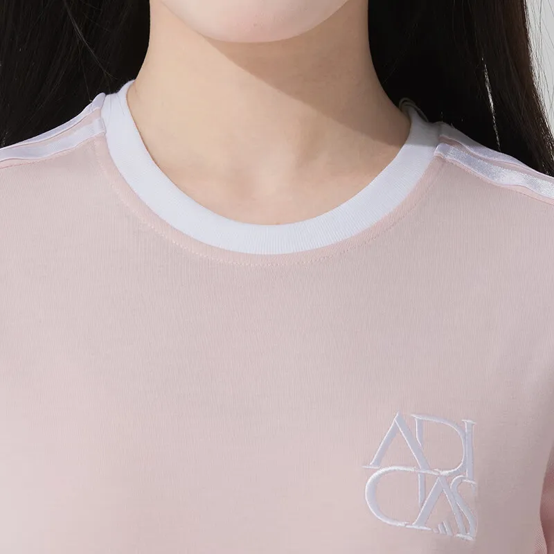 Adidas Regular T Shirt Women's Light Pink-3