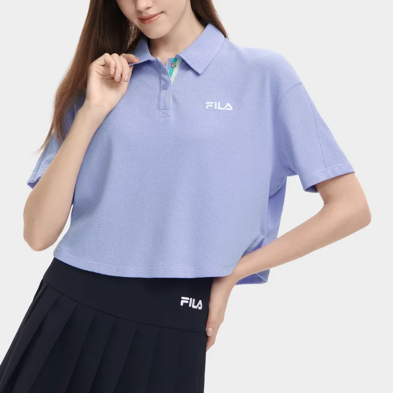 FILA Polo Shirts Women's Milk Taro Purple-3