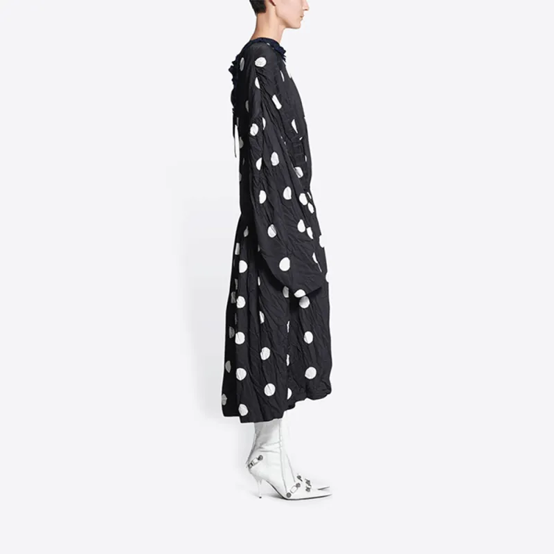 Balenciaga Backwrap Dress 'Black/White'-4