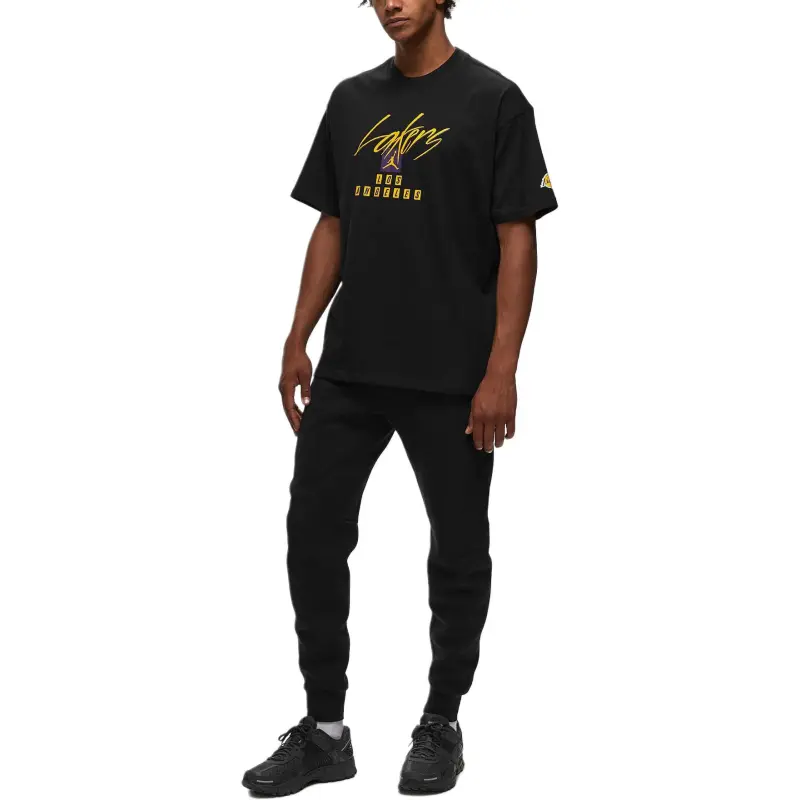 Jordan T Shirt Statement Edition, Los Angeles Lakers Men's Black-2