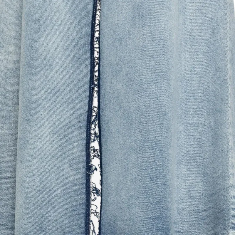 NATASHA ZINKO Logo patch Frayed edge Skirt-4