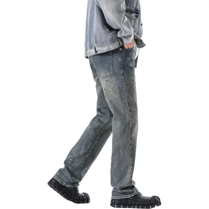 SONGS ALONG Jeans Unisex Vintage Blue-5