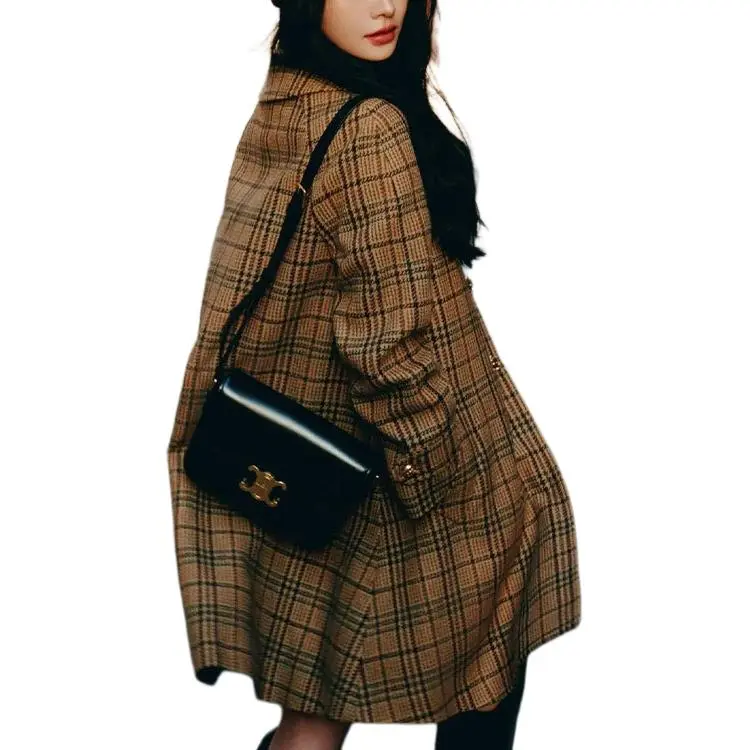CELINE Victoire Mac In Prince Of Wales Wool-4