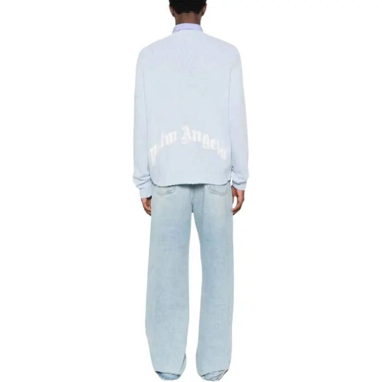PALM ANGELS Curved logo Wool blend Jumper-4
