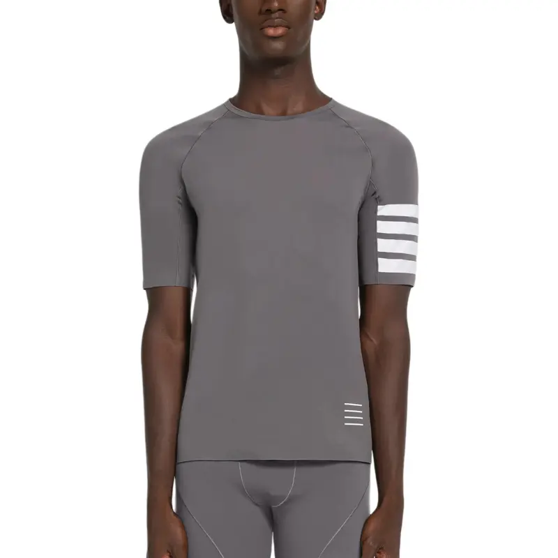 THOM BROWNE 4 Bar Striped Crewneck T Shirt-4