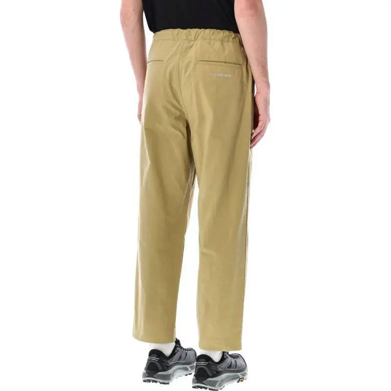 And Wander Casual Pants Men's Beige-3