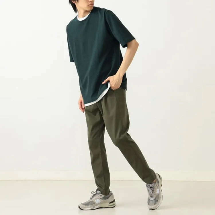 Beams T Shirts Men Army Green-5