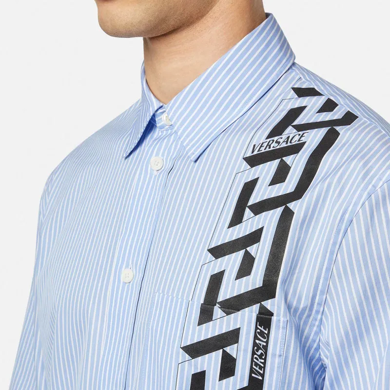 VERSACE Column Strip Long Sleeve Shirt-4