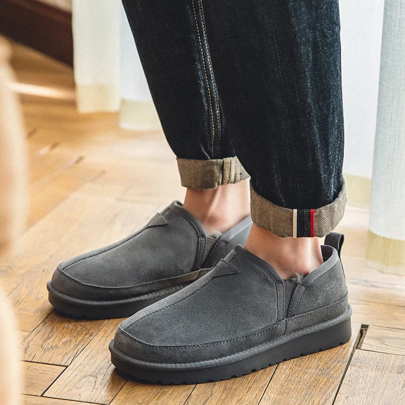 WEISHIBANGWEI Warm Ankle Length Snow Boots 3cm Men's-4