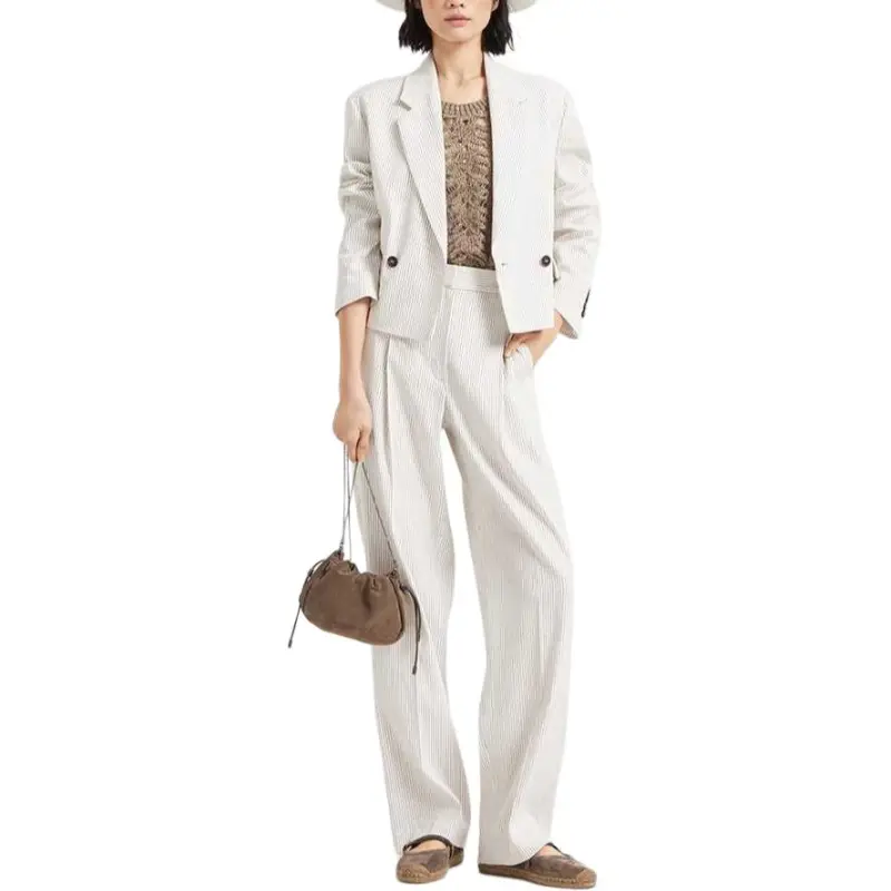 Brunello Cucinelli Pinstriped Trosuers-1