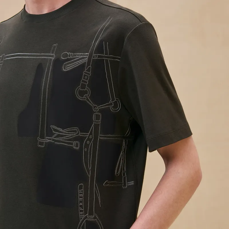 HERMES T Shirts Men Black-2