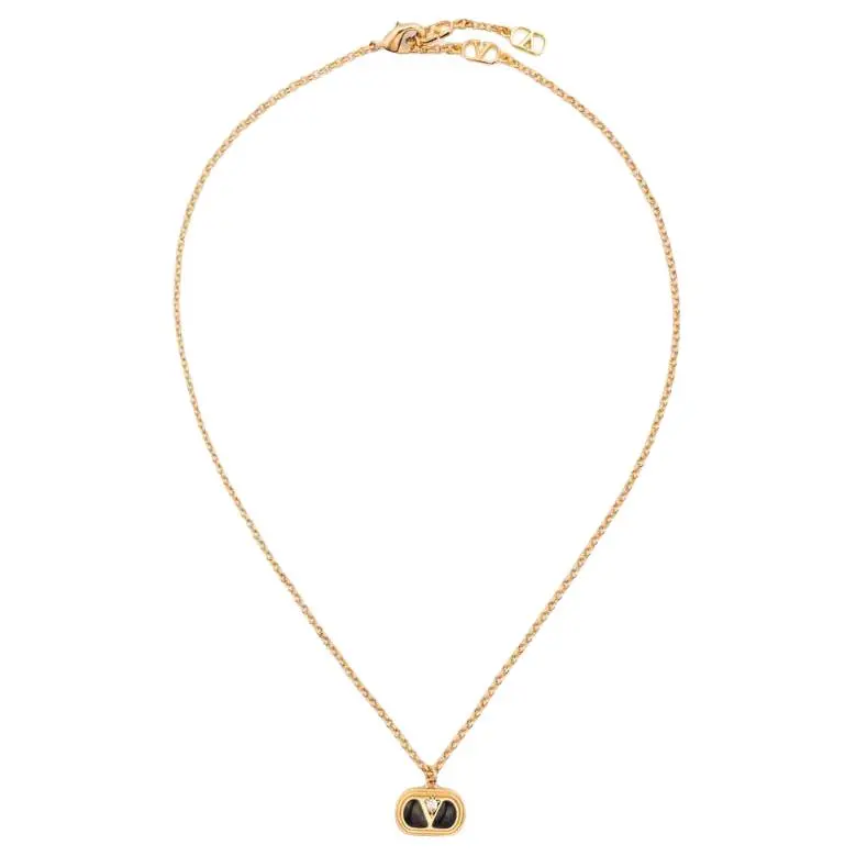 Valentino Enamel, Crystal, Metal Necklaces Women's Gold-1