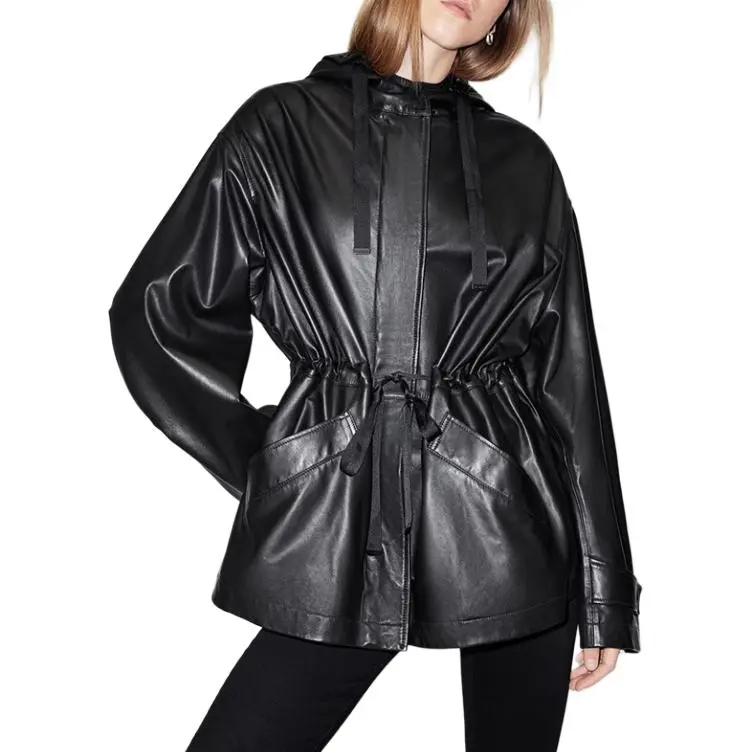 ALLSAINTS Leather Jacket Women's Black-1