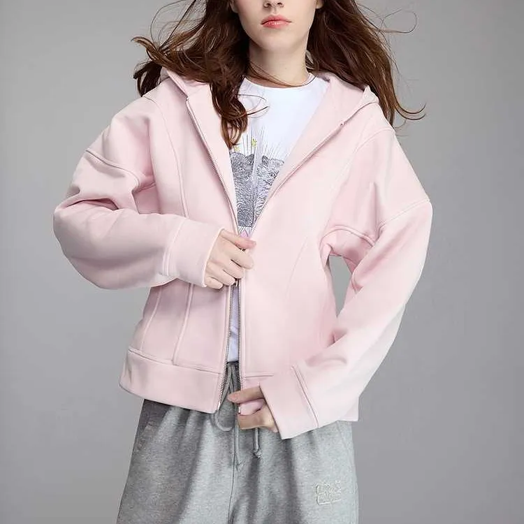 GANNI Logo Embroidered Zipped Fleece Hoodie-5