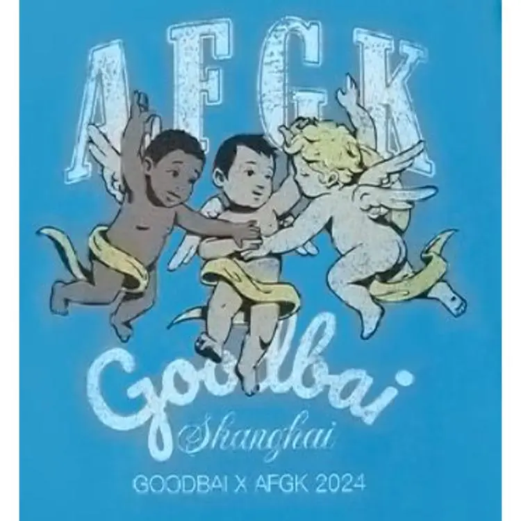 Good Bai X AFGK GOODBAI Co branded Model T Shirts Unisex Blue-2