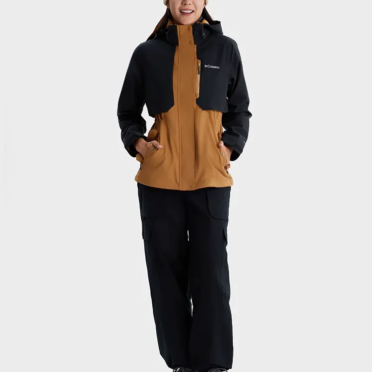 Columbia Water Resistant Windbreaker Jacket Women's Blue Brown-3