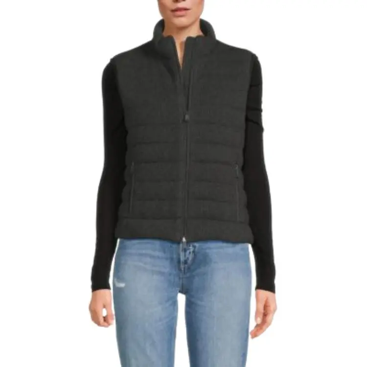 Brunello Cucinelli Ribbed Knit Sleeveless Down Jacket-3
