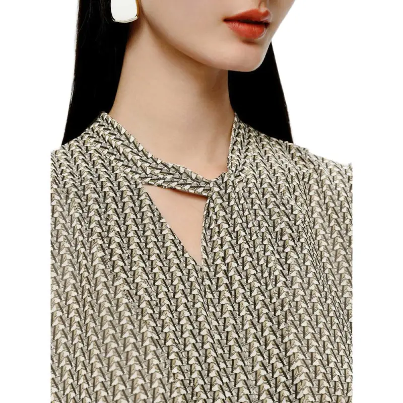 JZ. ANNAKRO Long-Sleeved Dresses Women's Floral Silver Gray-1