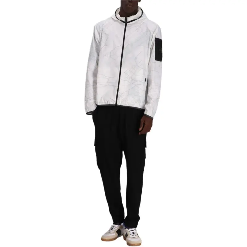 HUGO BOSS Allover Reflective Printed Hooded Jacket-2