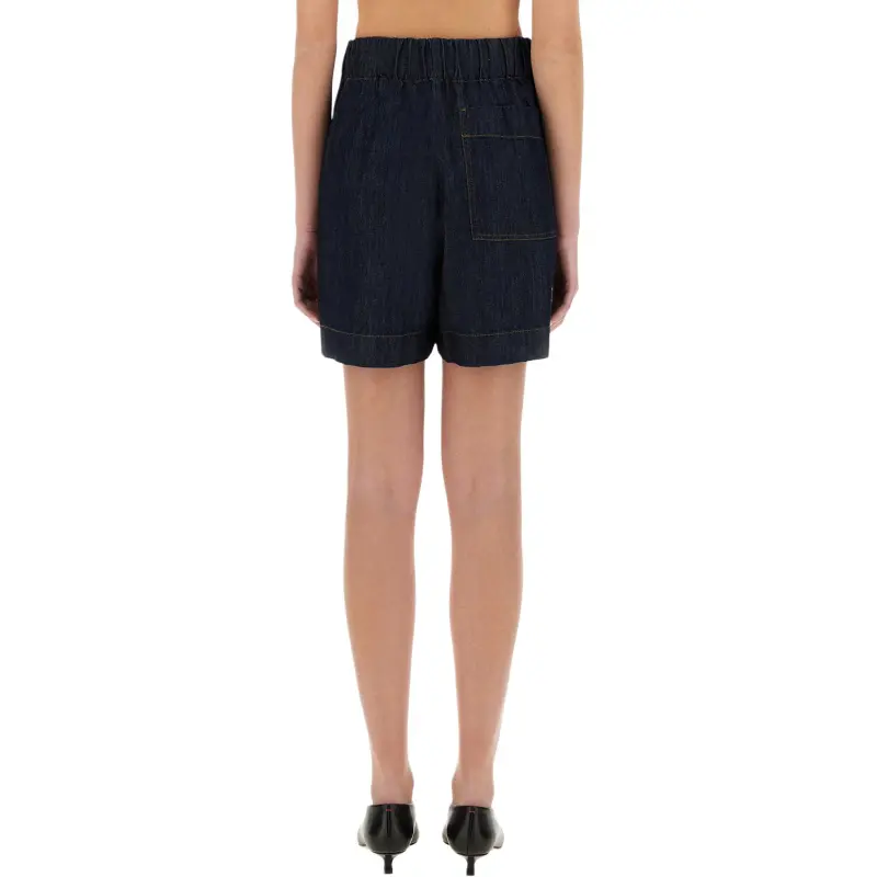DRIES VAN NOTEN Denim Shorts Women's Blue-1