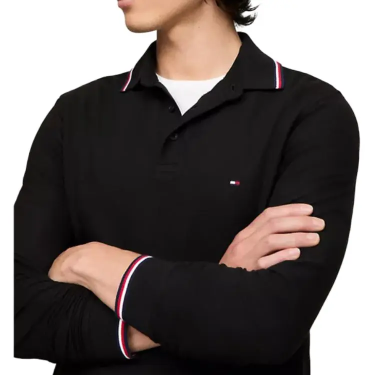 Tommy Hilfiger FW23 Polo Shirt Men's Black-4