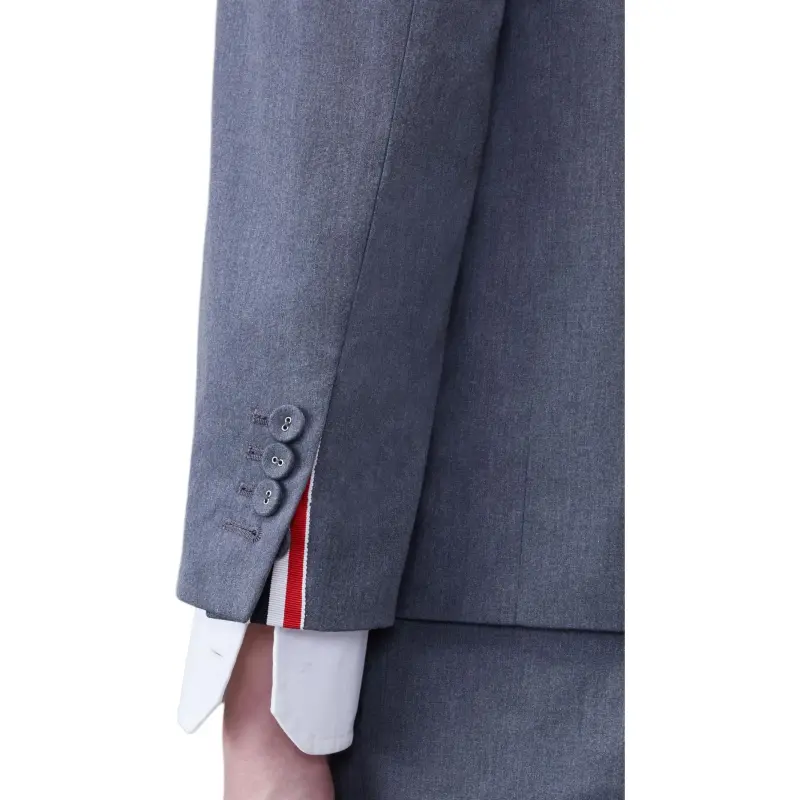THOM BROWNE Notched Lapels Single Breasted Blazer-3
