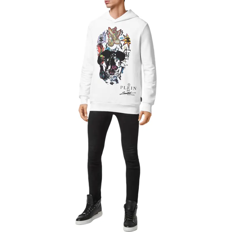 PHILIPP PLEIN Skull print Crystal embellished Hoodie-4