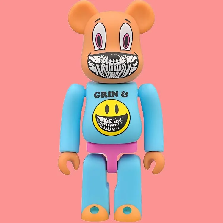 BE@RBRICK x Ron English BE@RBRICK Zac Pac Grin And Bear It Hang Tag Box 100%-4