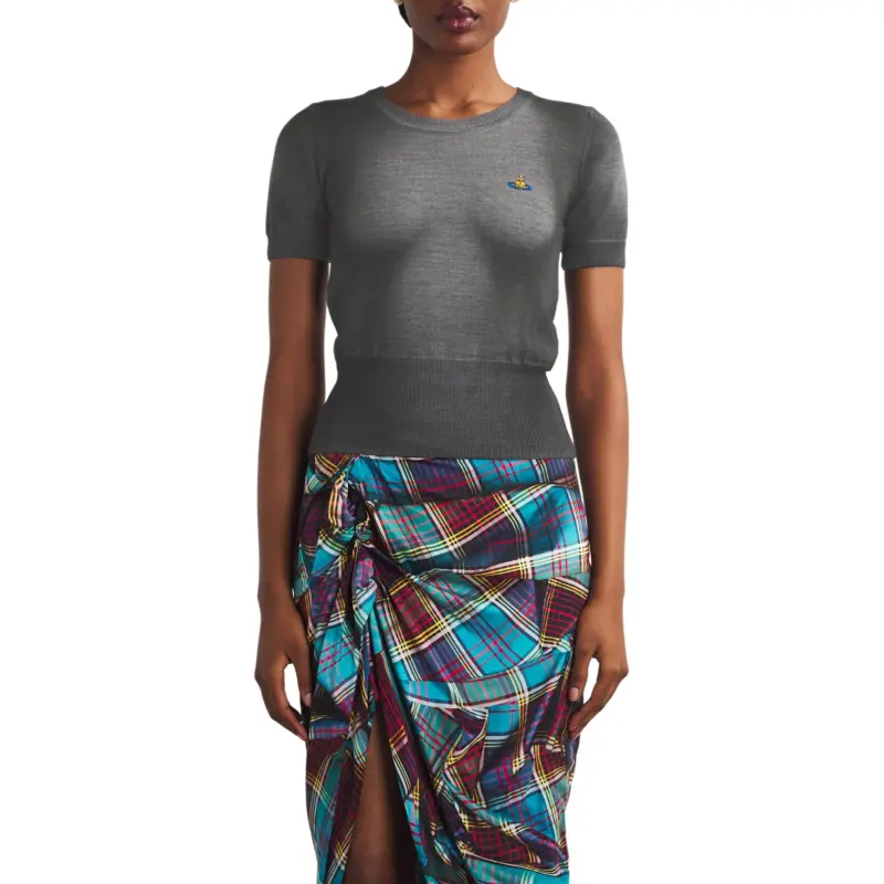 Vivienne Westwood Logo Embroidered Knitted Top-2