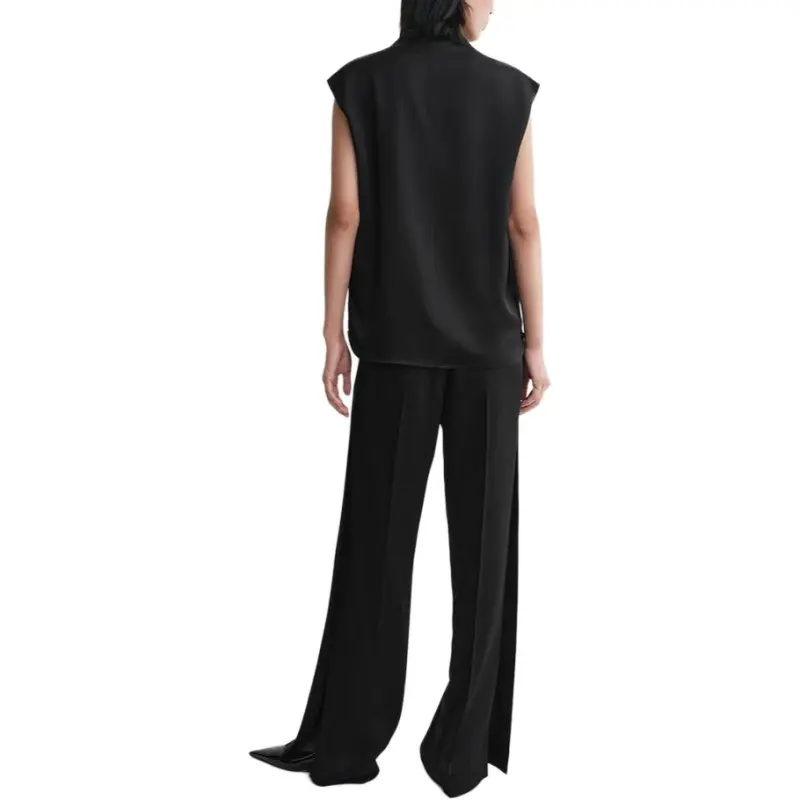 TOTEME Funnel Neck Sleeveless Top-2