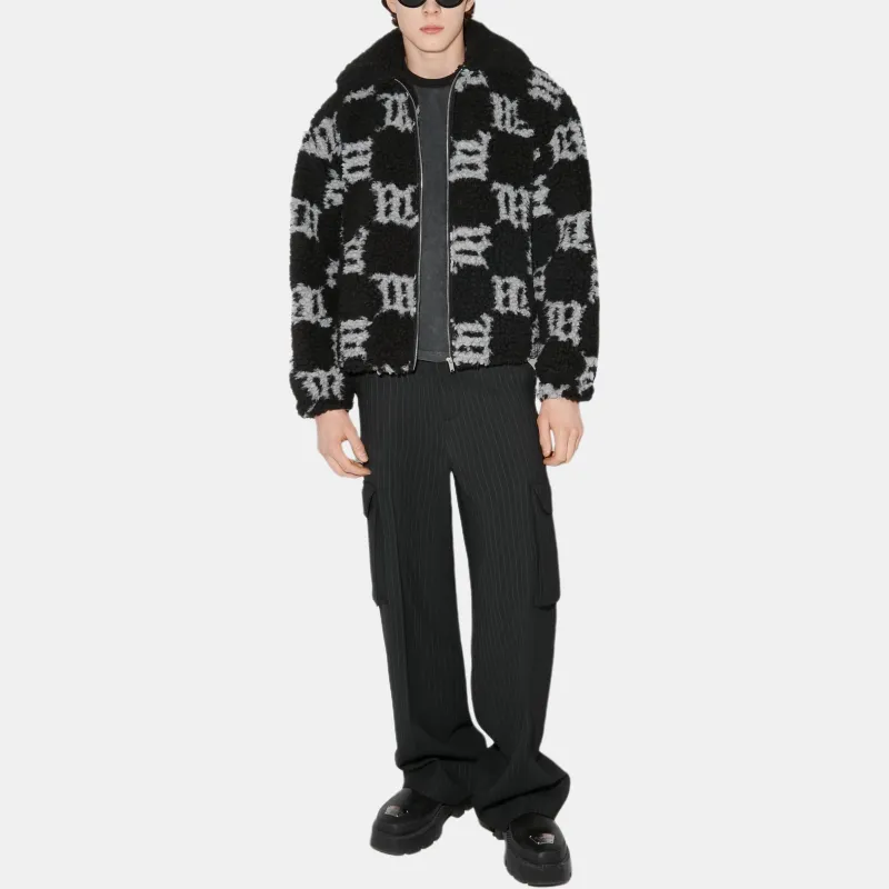 Misbhv Monogram Faux Shearling Jacket-2