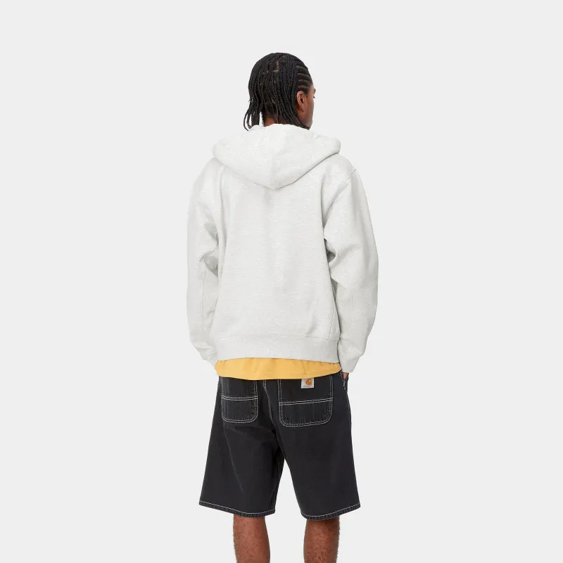 Carhartt WIP SS24 Hooded American Script Jacket Jackets & Coats Men's Light Gray-3