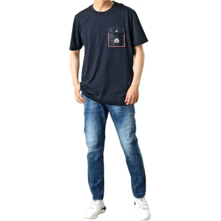 Moncler SS22 T Shirts Men Blue-2