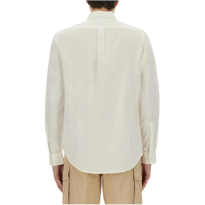 WOOLRICH Long Sleeved Curved Hem Shirt-1